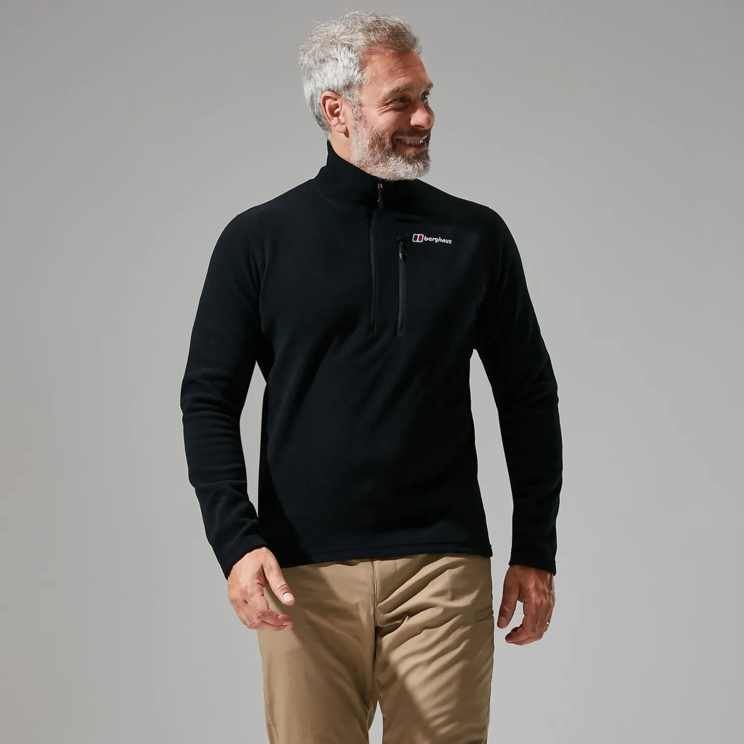 Berghaus Prism Micro Polartec Half Zip Fleece für Herren - Schwarz-Herren Fleece
