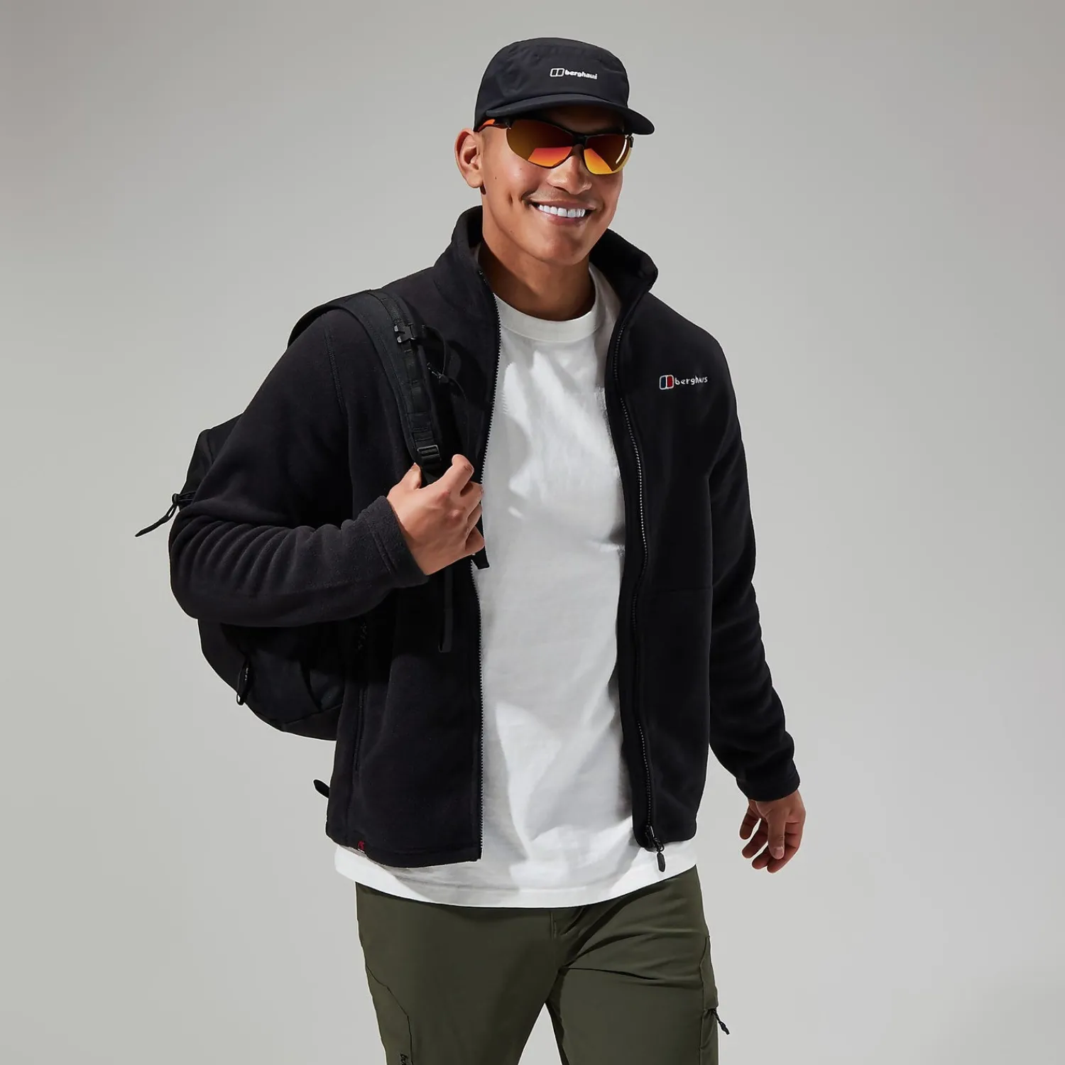 Berghaus Prism Polartec InterActive Jacken für Herren - Schwarz-Herren Fleece