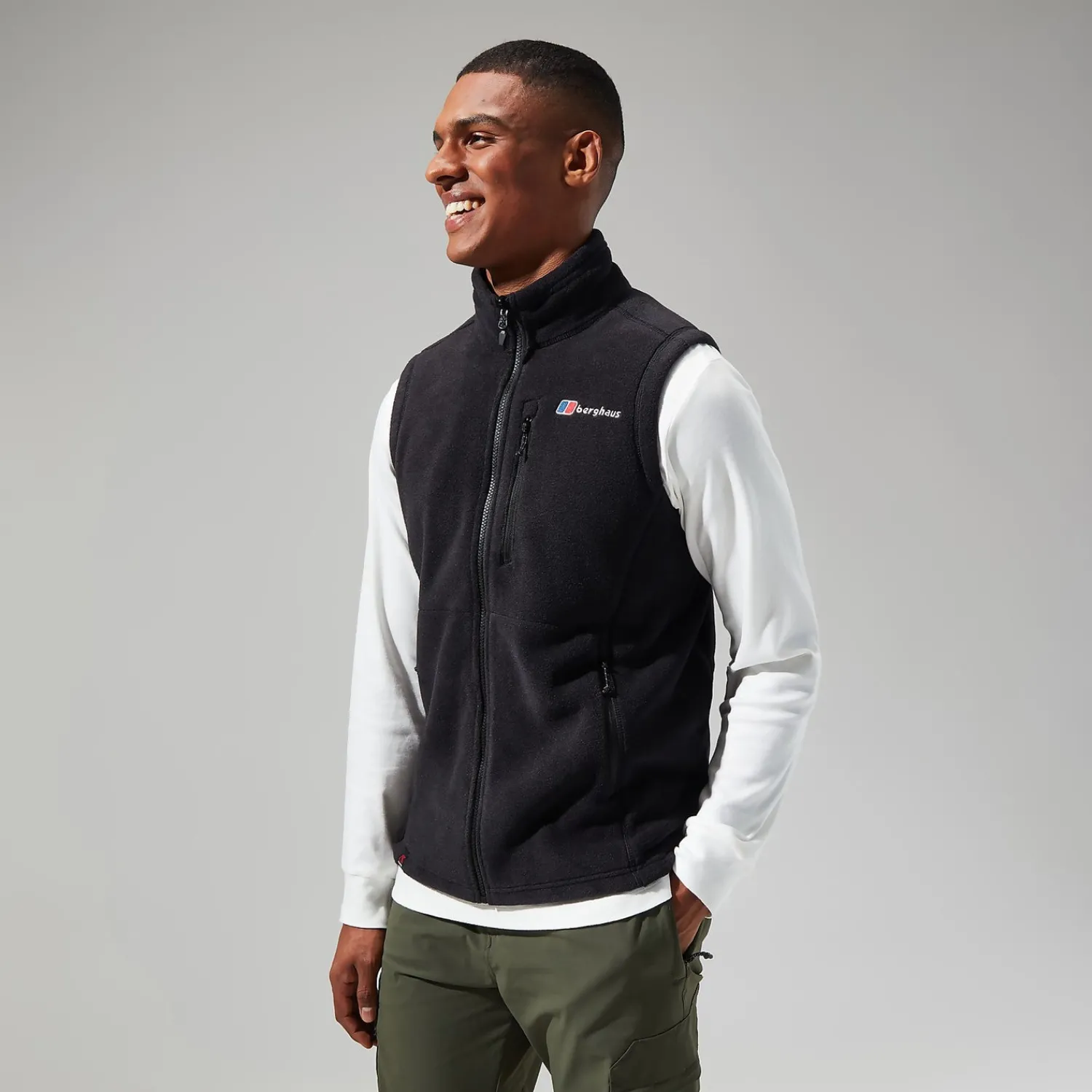 Berghaus Prism Polartec InterActive Weste für Herren - Schwarz-Herren Fleece | Westen