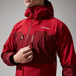 Berghaus Ridgemaster Jacke für Herren - Dunkelrot-Herren Wasserdicht