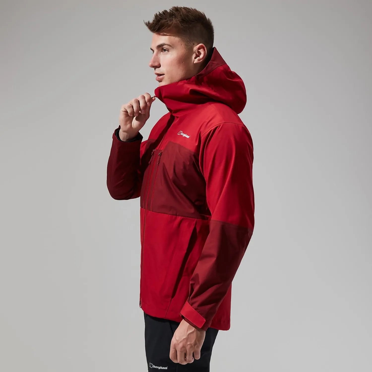 Berghaus Ridgemaster Jacke für Herren - Dunkelrot-Herren Wasserdicht