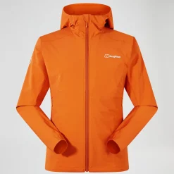 Berghaus Ridge-Roamer Lite Softshell Jacke für Herren - Orange-Herren Winddicht | Herren Leichte