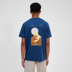 Berghaus Rolling Peaks Kurzarm Shirt für Herren - Blau-Herren T-shirts