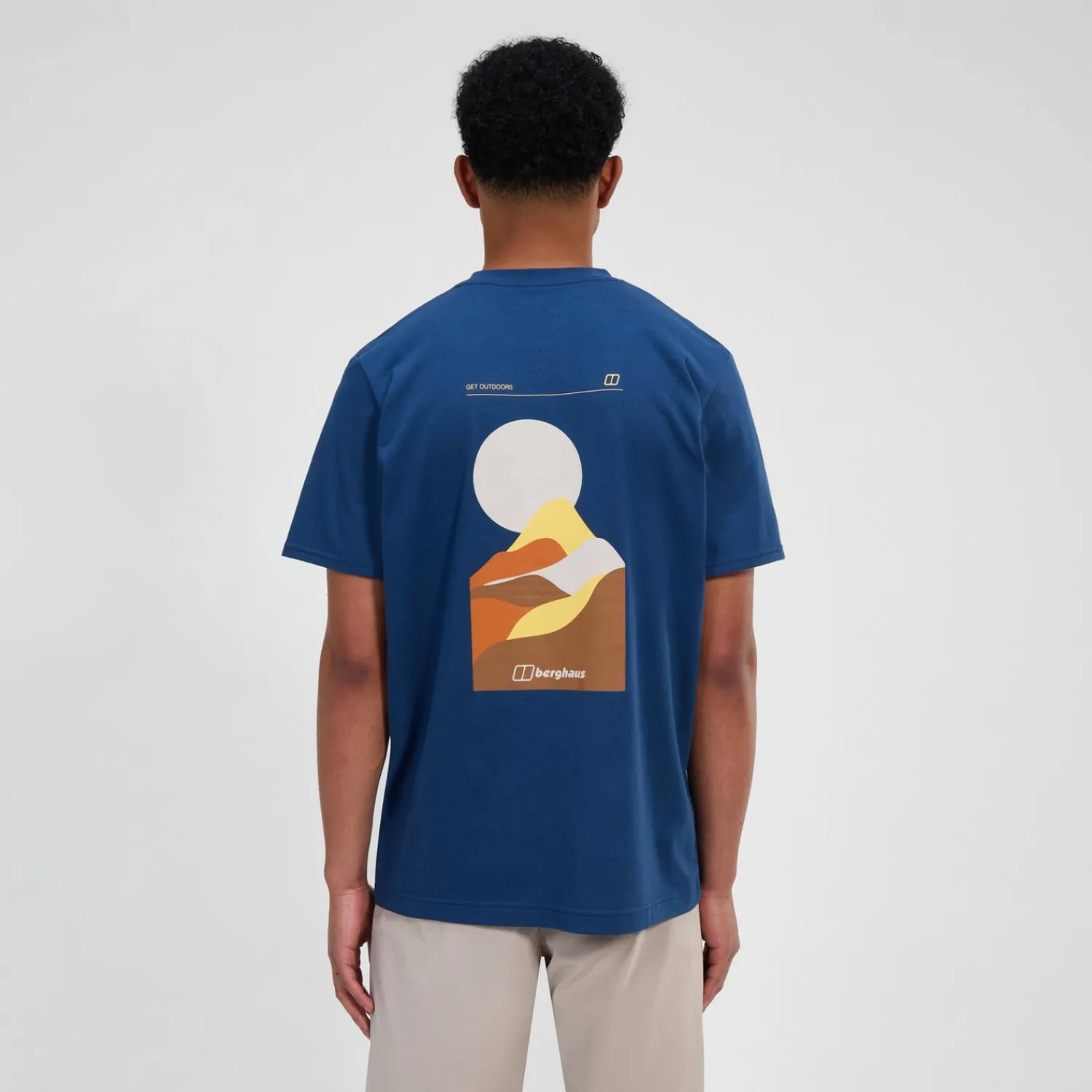 Berghaus Rolling Peaks Kurzarm Shirt für Herren - Blau-Herren T-shirts