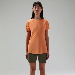 Berghaus 24/7 Short Sleeve Tech T-Shirt für Damen Orange-Damen T-shirts