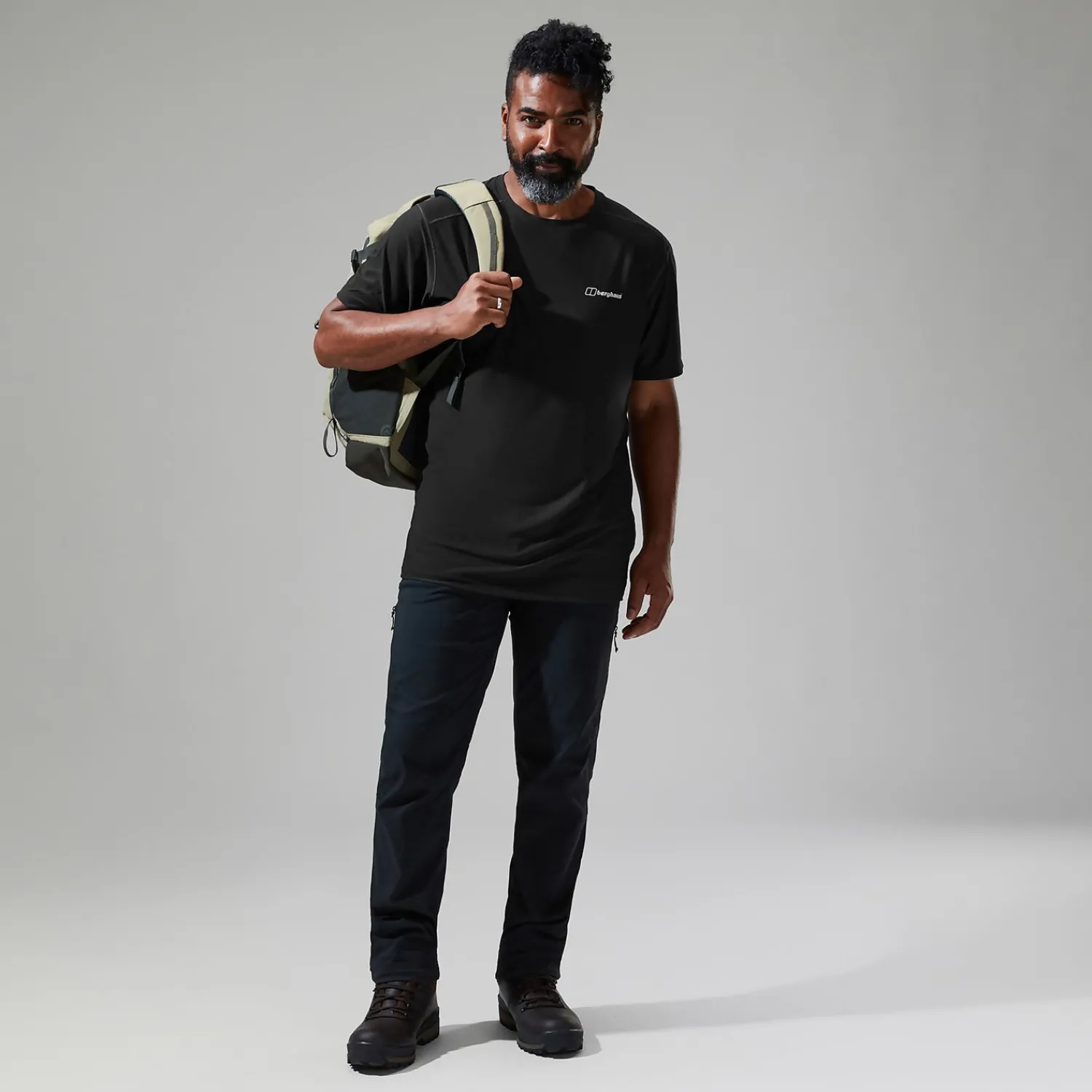 Berghaus 24/7 Short Sleeve Tech T-Shirt für Herren - Schwarz-Herren Baselayer