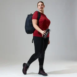 Berghaus Short Sleeve Voyager Tech T-Shirt für Damen - Dunkelrot-Damen Baselayer