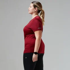 Berghaus Short Sleeve Voyager Tech T-Shirt für Damen - Dunkelrot-Damen Baselayer