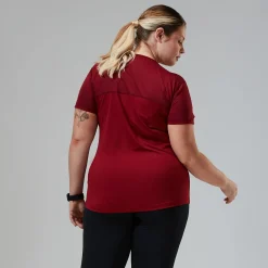 Berghaus Short Sleeve Voyager Tech T-Shirt für Damen - Dunkelrot-Damen Baselayer
