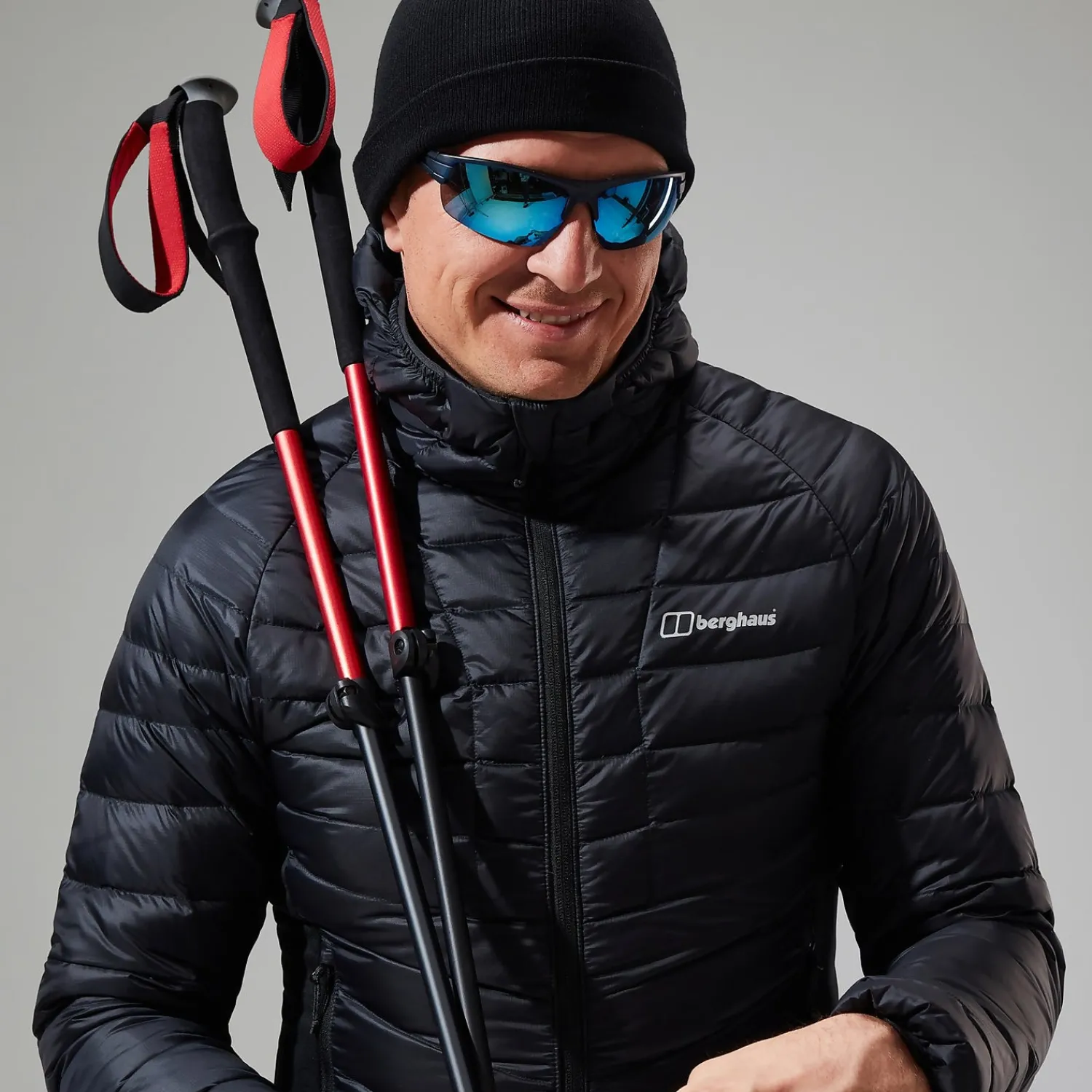 Berghaus Tephra Stretch Reflect 2.0 Hoodie für Herren - Schwarz-Herren Isolierend