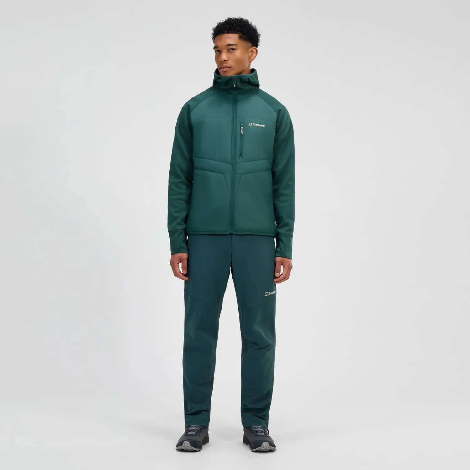 Berghaus Trawden Hybrid-Kapuzenjacke für Herren - Grün-Herren Hoodies Und Sweatshirts