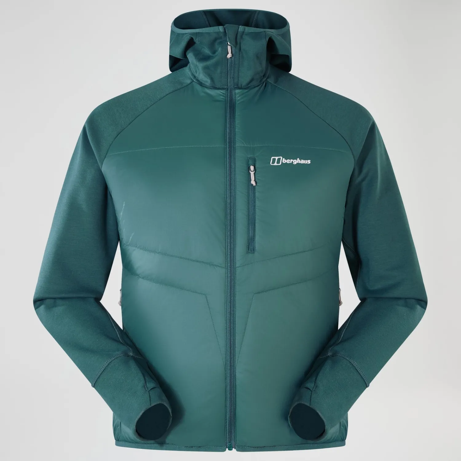 Berghaus Trawden Hybrid-Kapuzenjacke für Herren - Grün-Herren Hoodies Und Sweatshirts