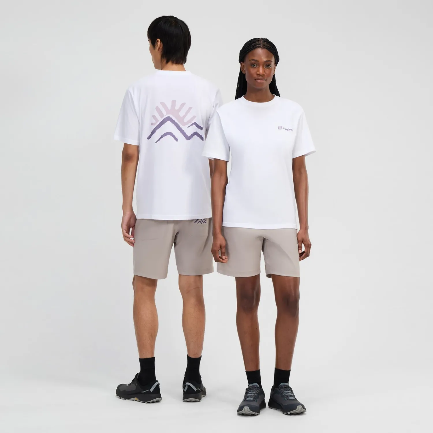 Berghaus Unisex Sunned Peak Kurzarm Shirt - Weiß-Damen T-shirts | T-shirts
