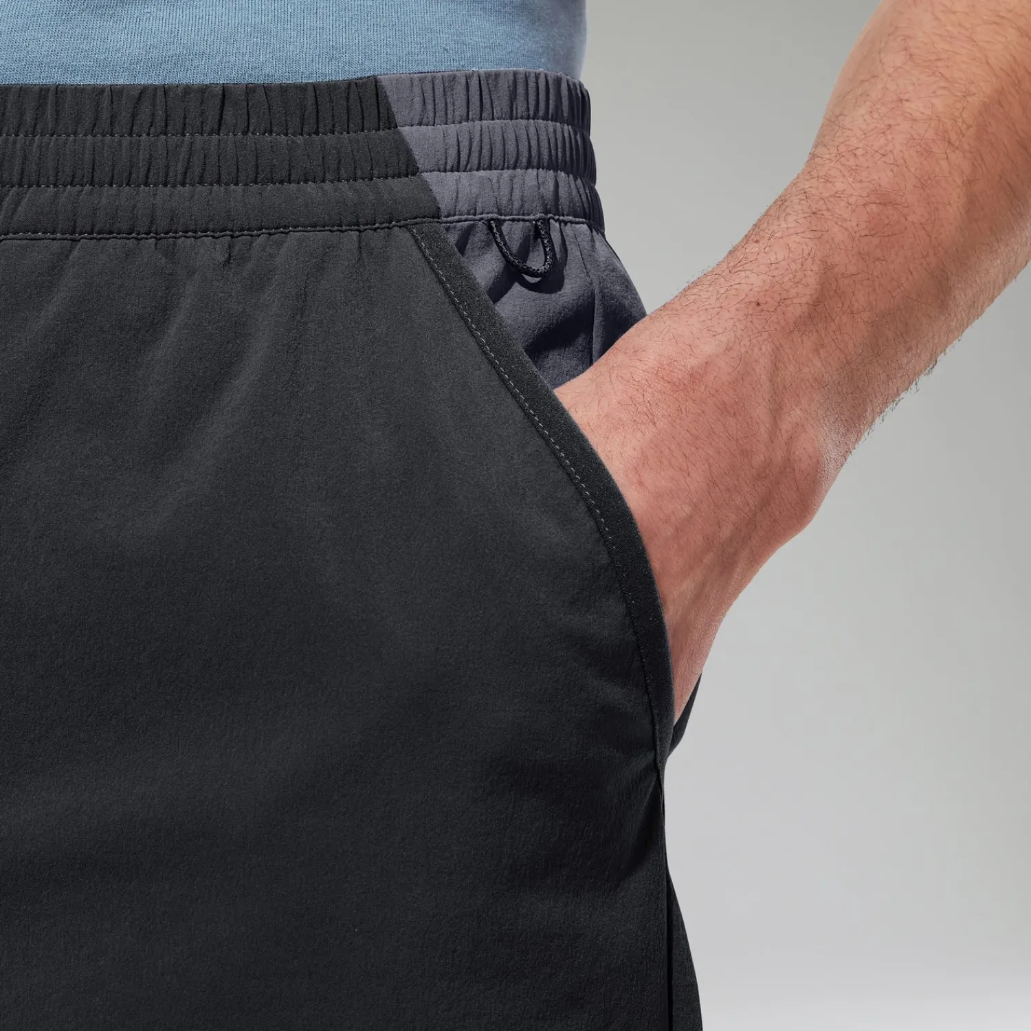 Berghaus Wandermoor Herren-Windshorts Schwarz/Grau-Herren Shorts