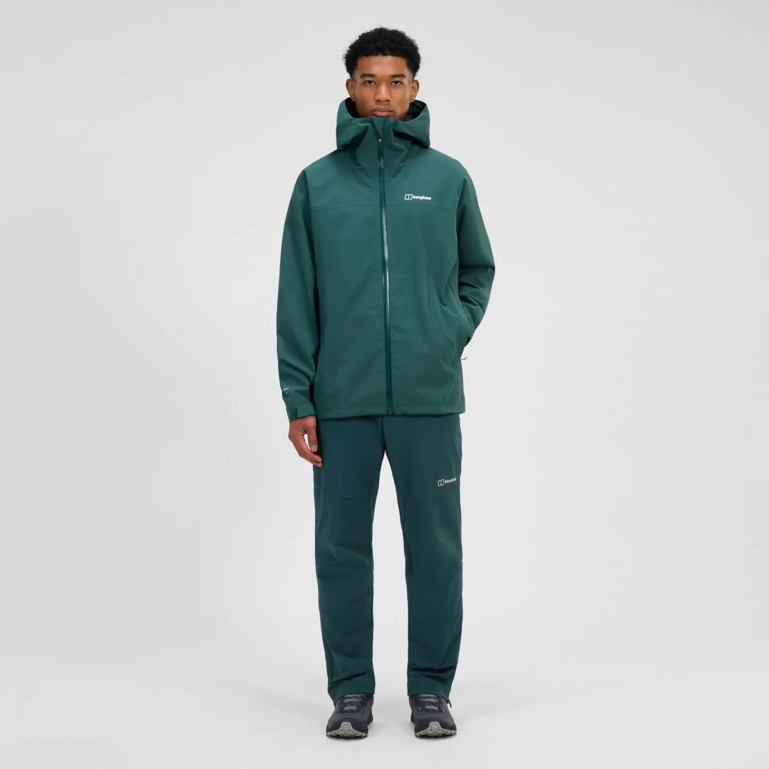 Berghaus Wasserdichte Arnaby Herren-Kapuzenjacke - Grün-Herren Wasserdicht | Herren Leichte