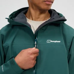 Berghaus Wasserdichte Arnaby Herren-Kapuzenjacke - Grün-Herren Wasserdicht | Herren Leichte