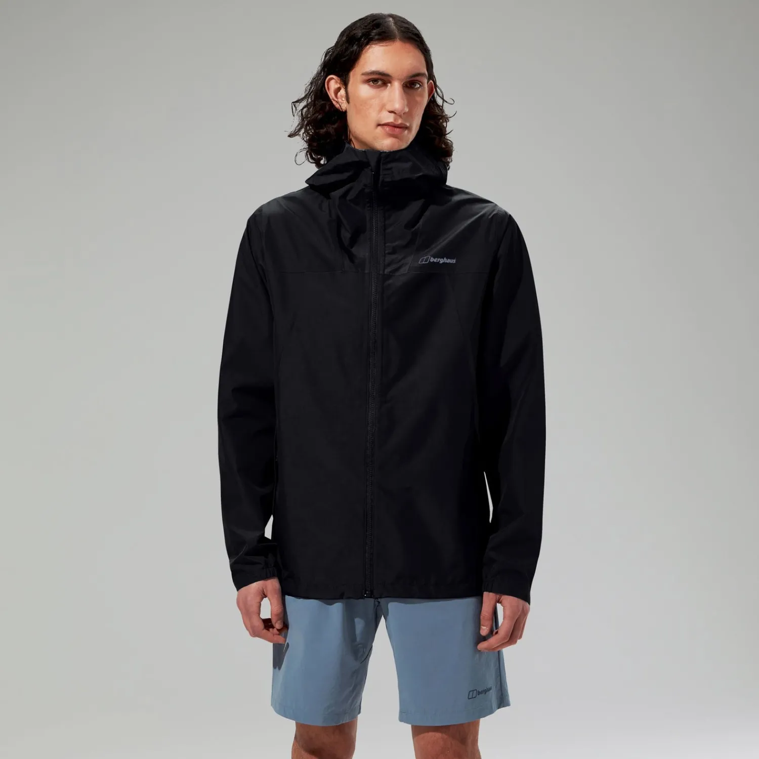 Berghaus Wasserdichte Deluge Pro 3.0 Herren-Jacke Schwarz-Herren Wasserdicht
