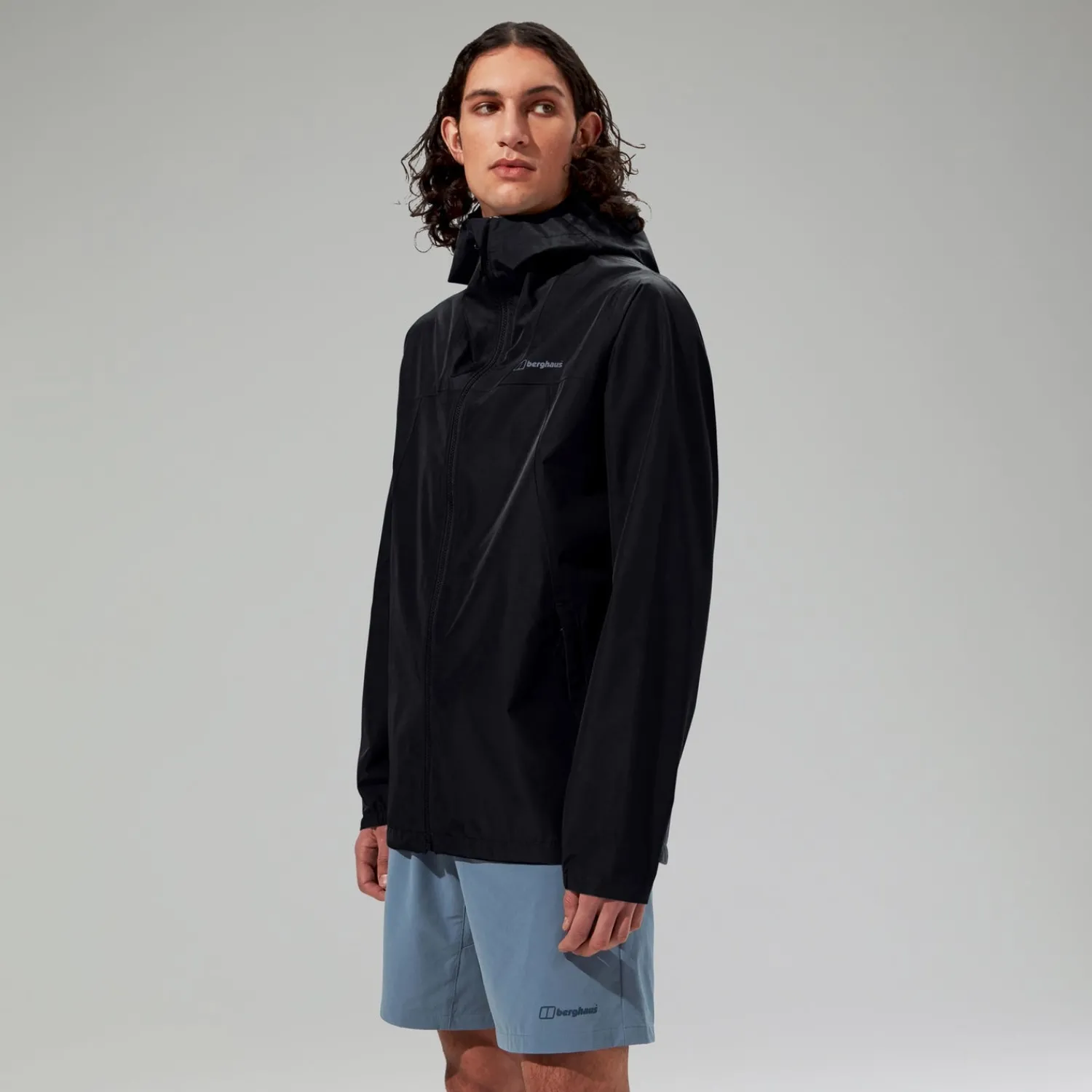 Berghaus Wasserdichte Deluge Pro 3.0 Herren-Jacke Schwarz-Herren Wasserdicht