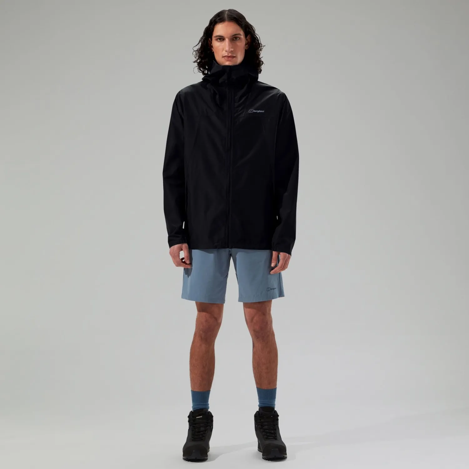 Berghaus Wasserdichte Deluge Pro 3.0 Herren-Jacke Schwarz-Herren Wasserdicht