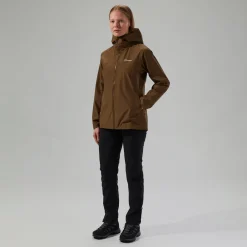 Berghaus Wasserdichte Deluge Pro 3.0 Damen-Jacke - Braun-Damen Wasserdicht