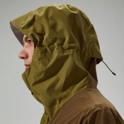 Berghaus Wasserdichte Deluge Pro 3.0 Herren-Jacke - Grün/Braun-Herren Wasserdicht
