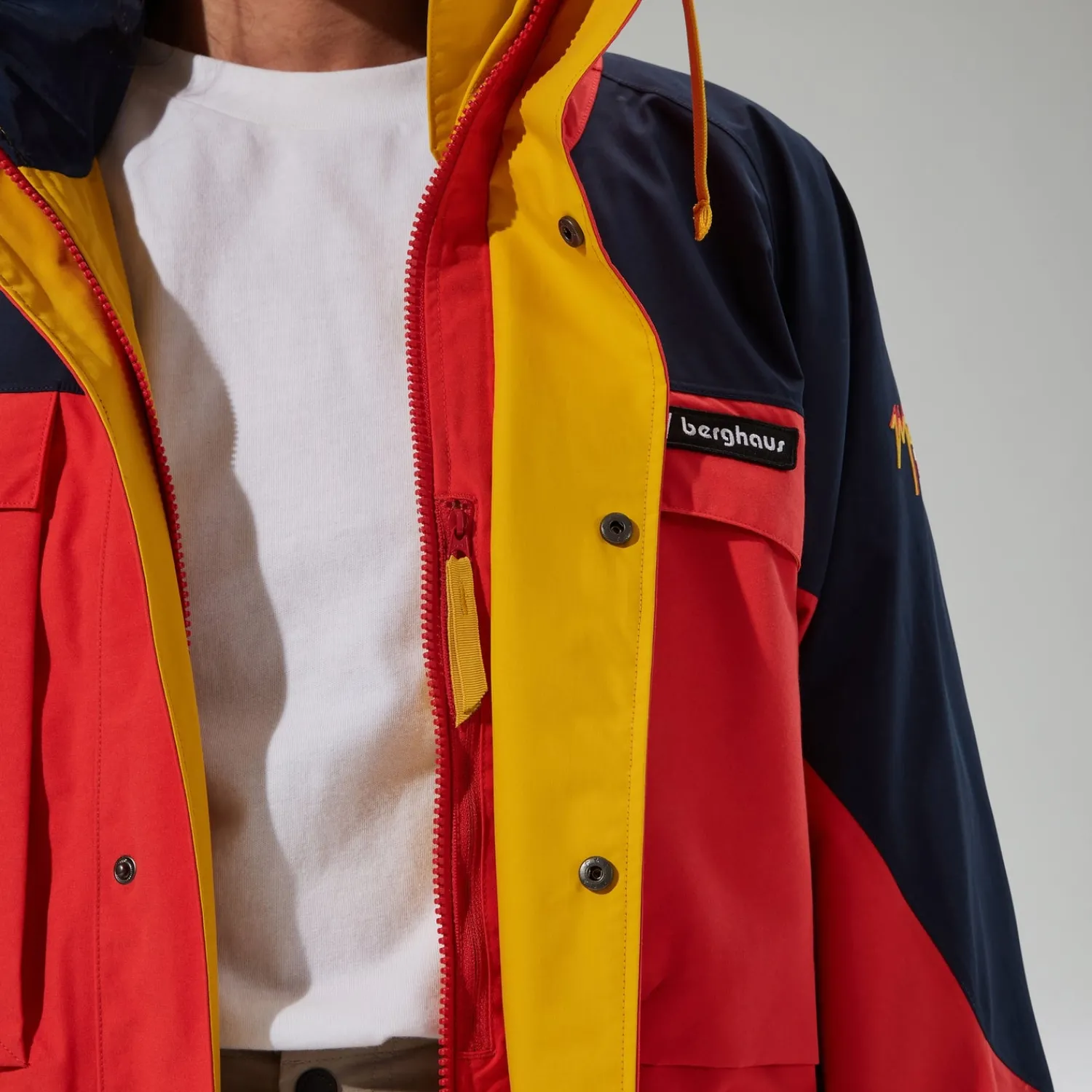 Berghaus Wasserdichte Mera Peak 2000 Unisex-Jacke - Rot/Blau-Damen Wasserdicht | Wasserdicht
