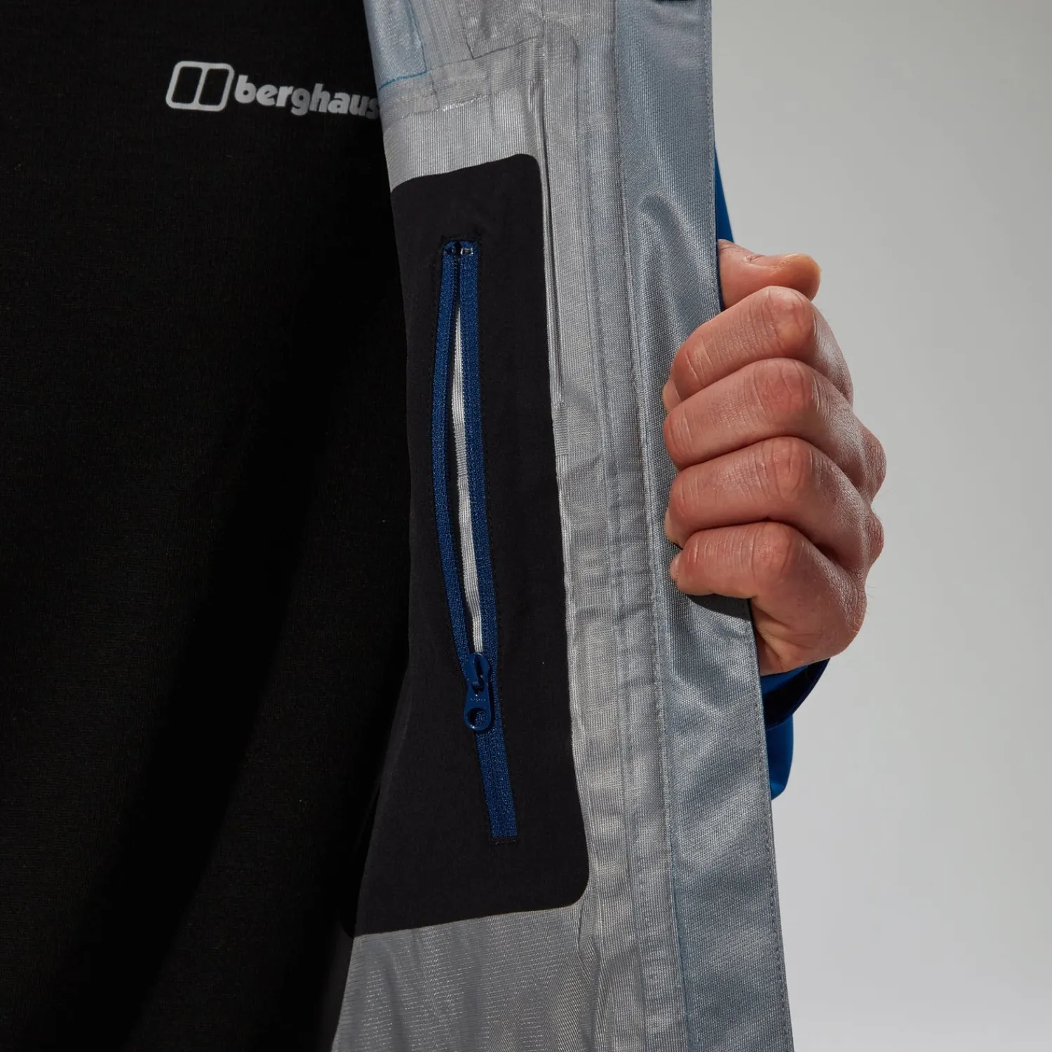 Berghaus Wasserdichte Ridge-Seeker Herren-Jacke - Blau/Schwarz-Herren Wasserdicht