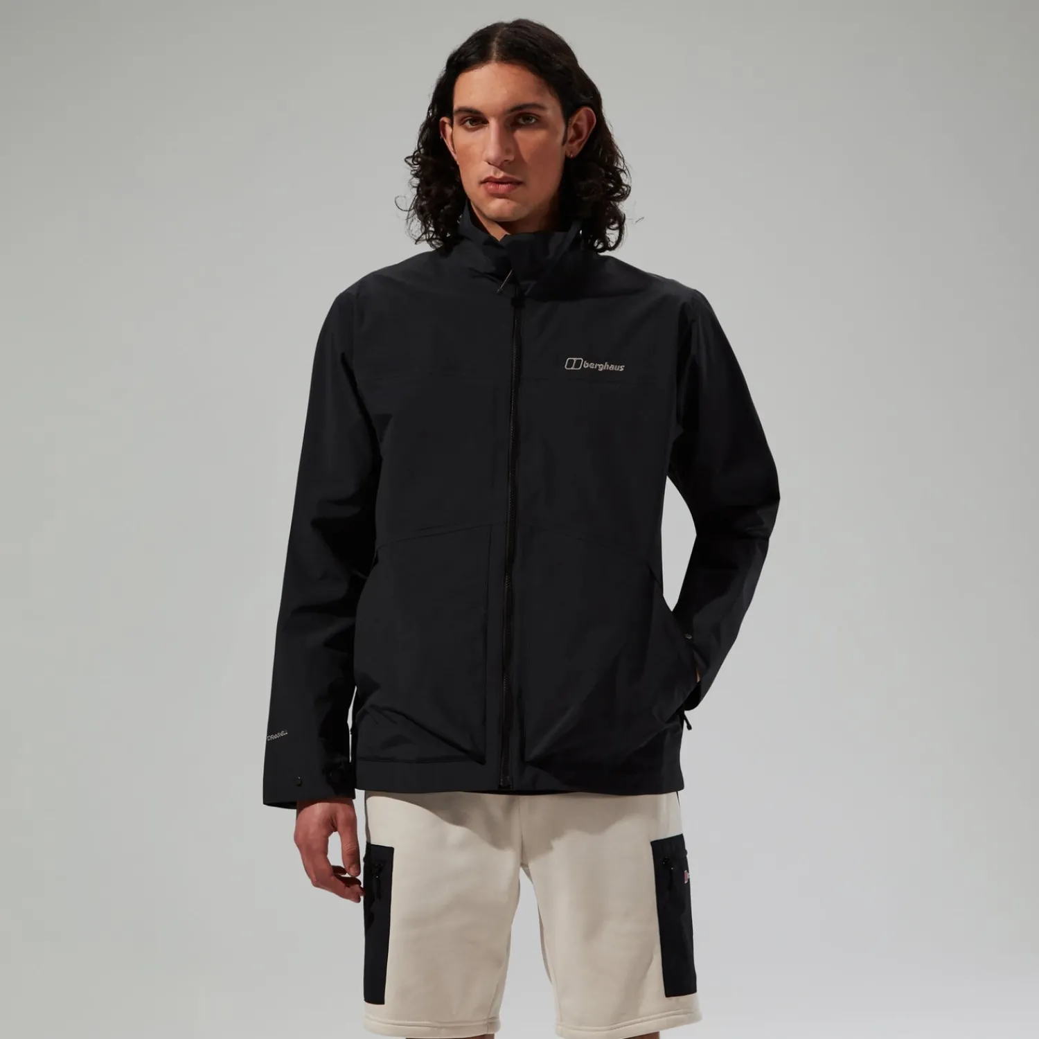 Berghaus Wasserdichte Woodwalk Herren-Jacke Schwarz-Herren Wasserdicht