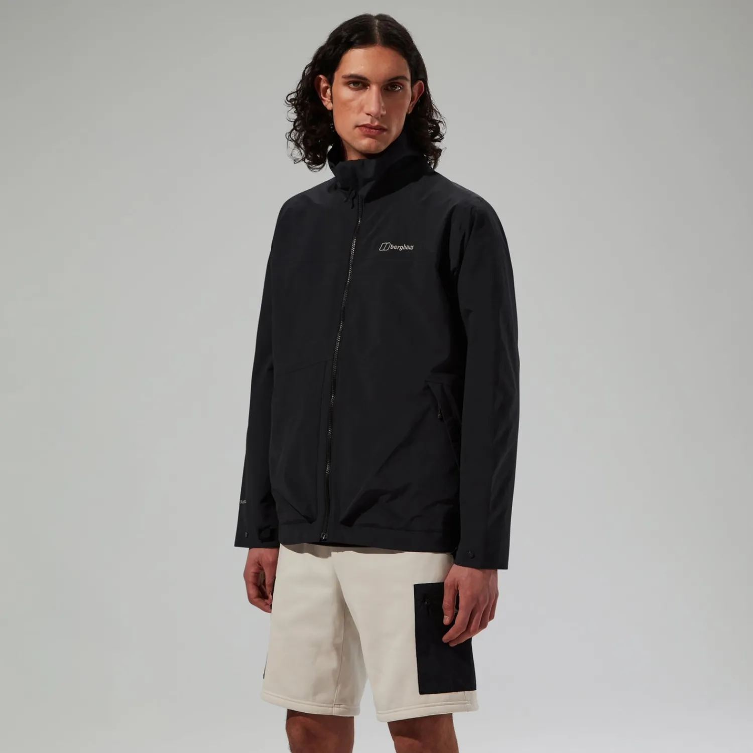 Berghaus Wasserdichte Woodwalk Herren-Jacke Schwarz-Herren Wasserdicht