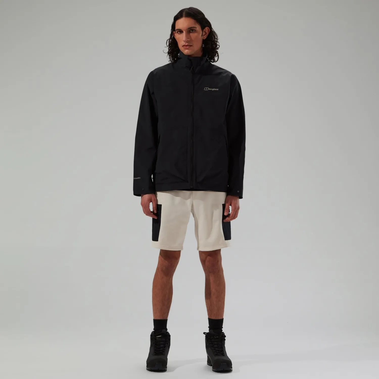 Berghaus Wasserdichte Woodwalk Herren-Jacke Schwarz-Herren Wasserdicht